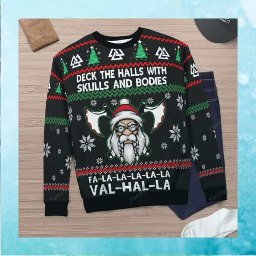 Deck The Halls With Skulls And Bodies Sweater