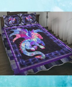 Dragon Pattern Quilt Bed Set