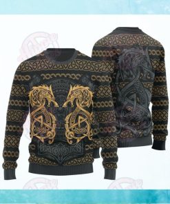 Fenrir The Nordic Monster Wolf Christmas Sweater