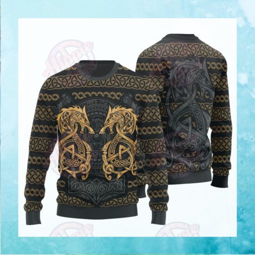 Fenrir The Nordic Monster Wolf Christmas Sweater