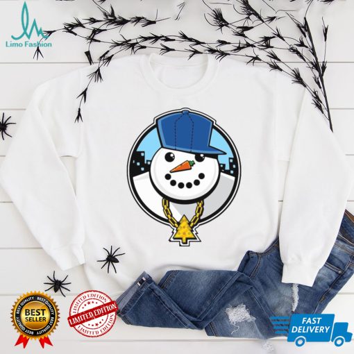 Funny Christmas Of A Ghetto Snowman T shirt