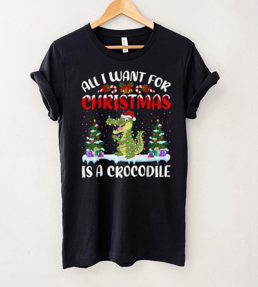 Funny Santa Hat All I Want For Christmas Is A Crocodile T Shirt hoodie, Sweater Shirt