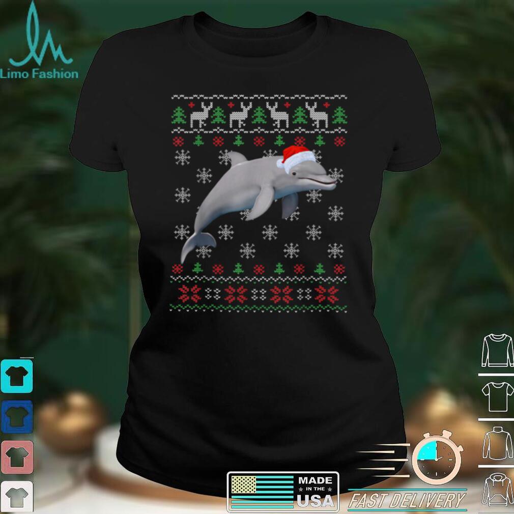Funny Ugly Sweater Xmas Animals Christmas Dolphin Lover T Shirt hoodie, Sweater Shirt