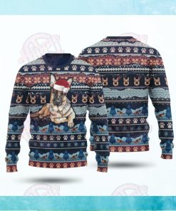 German Shepherd Christmas Pattern Sweater (1)