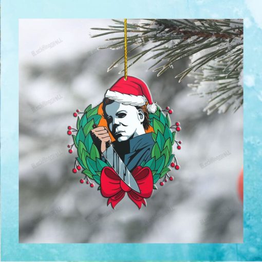 HTN Dangerous Emotionless Mask With Santa Hat Ornament