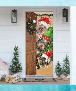 Hello Christmas ! Yorkshire Terrier Door Cover