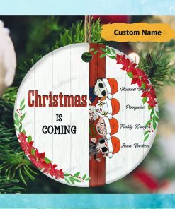 Horror Christmas Is Coming Wooden Ornament