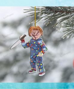 Horror Doll Holding Knife Led Lights Ornament