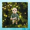 Horror Emotionless Mask With Cat Led Lights Personalized Ornament