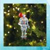Horror With Santa Hat Led Lights Ornament