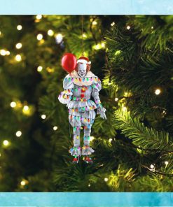 Horror With Santa Hat Led Lights Ornament
