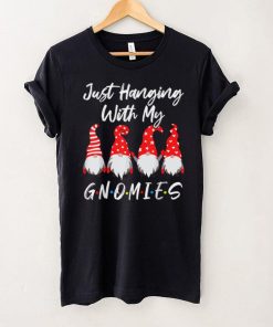 Just Hanging With My Gnomies Shirt Christmas Gnome Pajama T Shirt