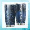 Los Angeles Chargers NFL Logo Skull Design Stainless Steel Tumblers Cu