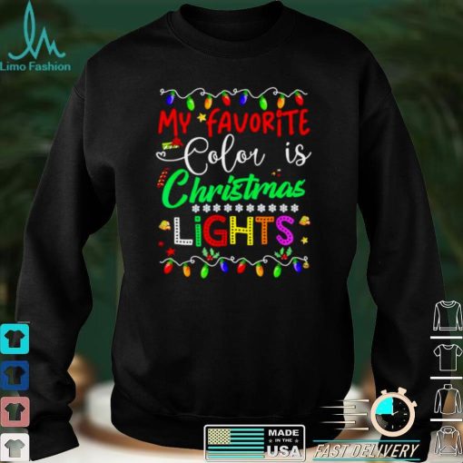 My favorite color is Christmas lights sweater