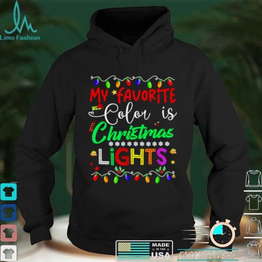 My favorite color is Christmas lights sweater