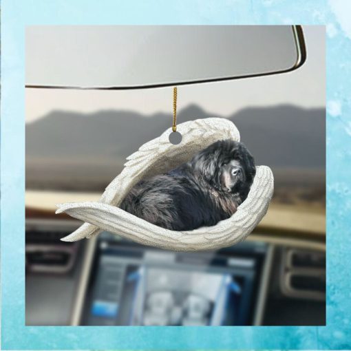 Newfoundland dog Sleeping Angel Ornament