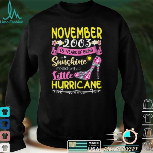 November Girls 2003 Shirt 18 Years Old Awesome since 2003 T Shirt hoodie, sweater Shirt