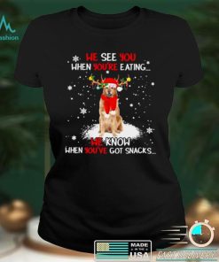 Official Hovawart we see You when youre eating we know when youre got snacks Christmas shirt hoodie, sweater Shirt