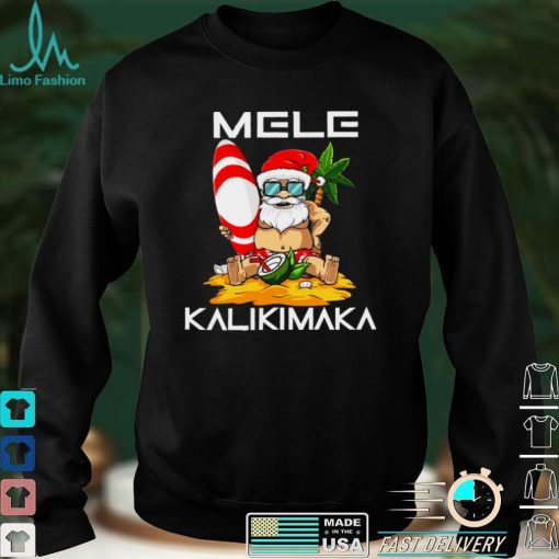 Official Mele Kalikimaka Christmas in July Santa Hawaiian Surfing Shirt hoodie, sweater
