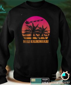 Official Mele Kalikimaka Retro Hawaiian Christmas Family Vacation T Shirt hoodie, sweater