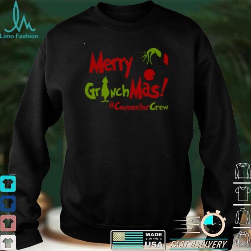 Official Merry Grinchmas Counselor Crew Teacher Christmas Sweater Shirt hoodie, sweater Shirt