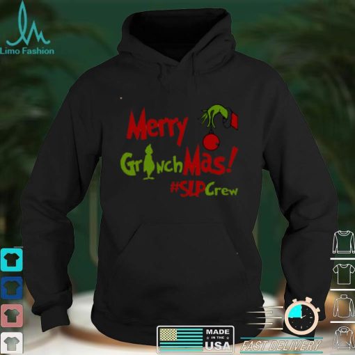 Official Merry Grinchmas SLP Crew Teacher Christmas Sweater Shirt hoodie, sweater Shirt