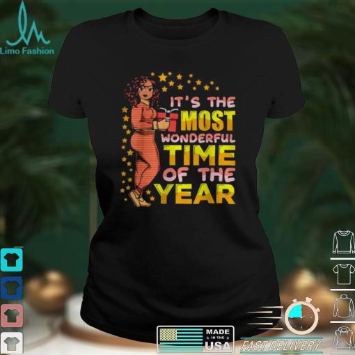 Official Most Wonderful Time Christmas Pajamas Melanin Black Women T Shirt hoodie, sweater