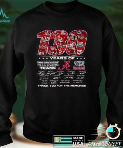 Official Official 130 years of the greatest ncaa division teams alabama thank you for the memories shirt hoodie, sweater