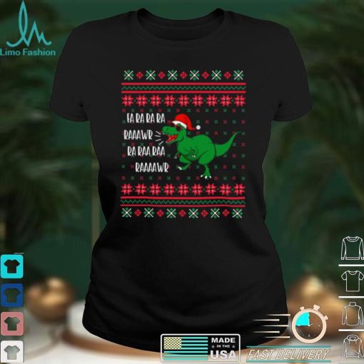 Official Official Dinosaur Santa Hat Ugly Christmas Trex Fa Rawr Rawr Shirt hoodie, sweater