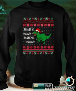 Official Official Dinosaur Santa Hat Ugly Christmas Trex Fa Rawr Rawr Shirt hoodie, sweater