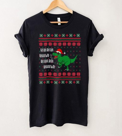 Official Official Dinosaur Santa Hat Ugly Christmas Trex Fa Rawr Rawr Shirt hoodie, sweater