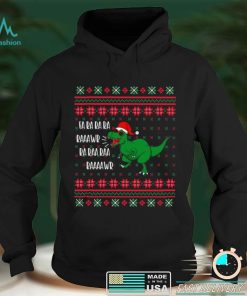 Official Official Dinosaur Santa Hat Ugly Christmas Trex Fa Rawr Rawr Shirt hoodie, sweater