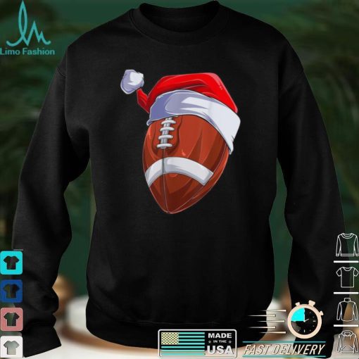 Official Official Football Christmas With Santa Hat Football Christmas Shirt hoodie, sweater