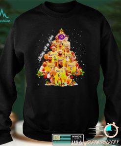 Official Official christmas with my Los Angeles Lakers players Christmas tree shirt hoodie, sweater