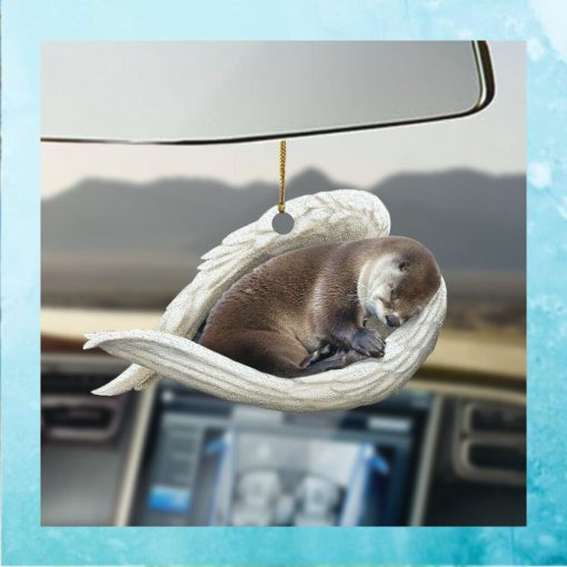 Otter Sleeping Angel Ornament