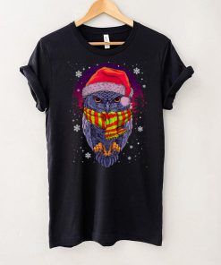 Owl Christmas Reindeer Antlers Xmas Gifts Kids Boys Girls T Shirt