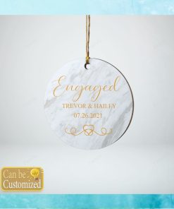 Personalized Engaged Christmas Ornament