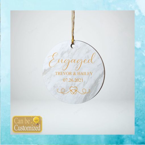 Personalized Engaged Christmas Ornament