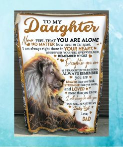 Personalized Gift For Daughter   Gift From Mom To Daughter   Lion   You’ll Always Be My Baby Girl   Quilt