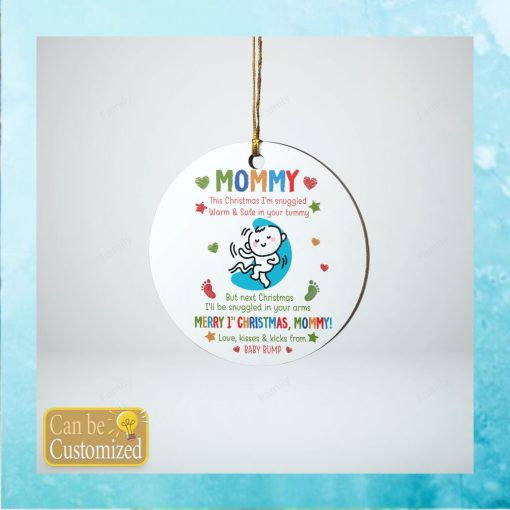 Personalized Merry 1st Christmas Mommy Ornament