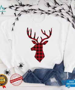 Red Plaid Deer Reindeer Xmas Buffalo Matching Family Pajama T Shirt Hoodie, Sweter Shirt