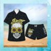 Skull Sunflower Hawaii Shirt and Short Set