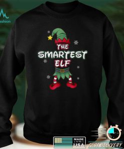 Smartest Elf christmas pajamas pjs matching family group T Shirt