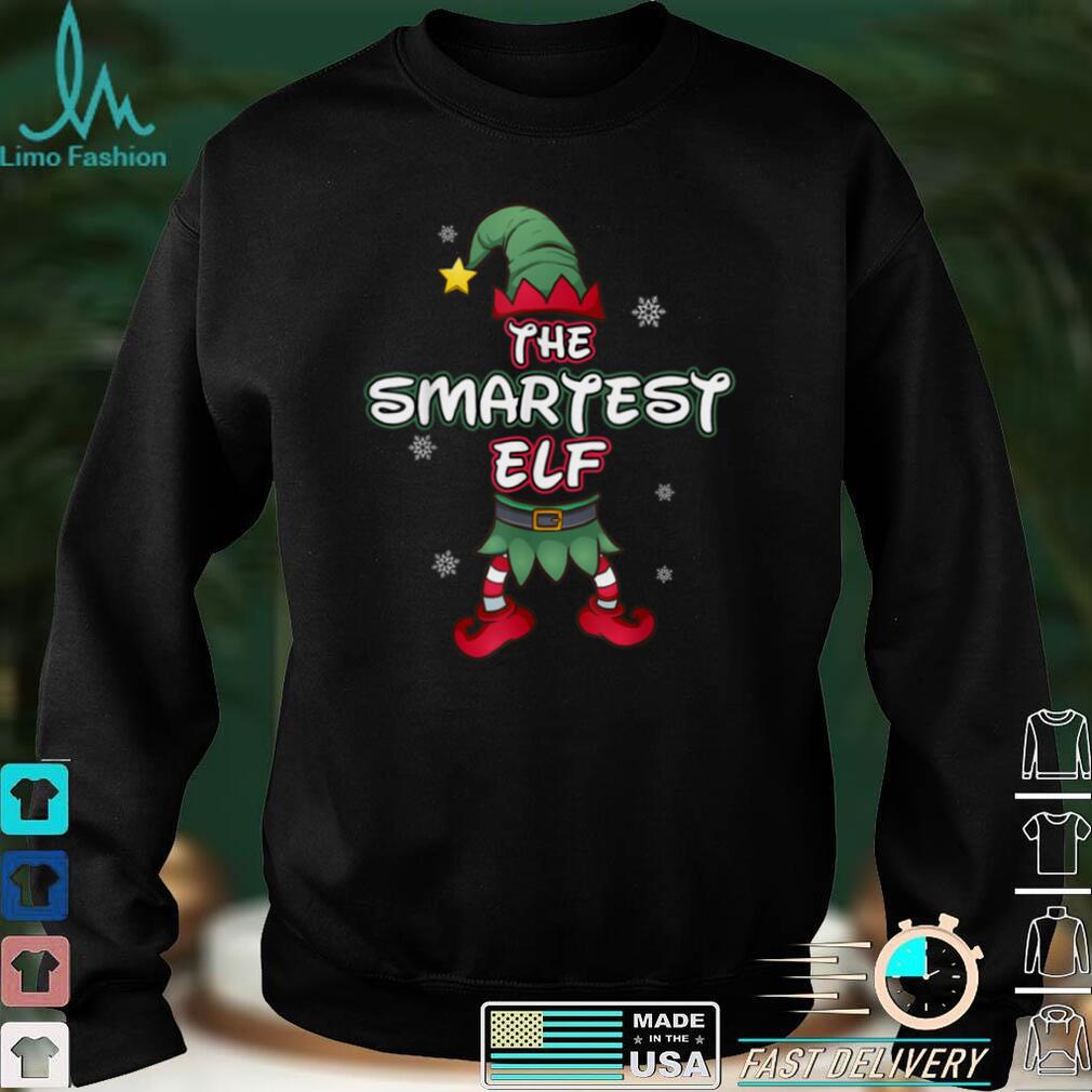 Smartest Elf christmas pajamas pjs matching family group T Shirt