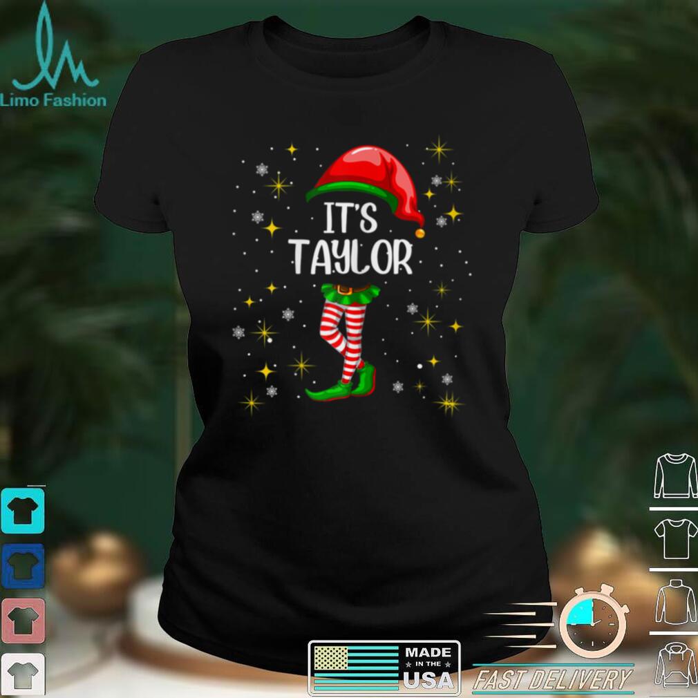 Taylor Elf Personalized First Given Name Christmas T Shirt