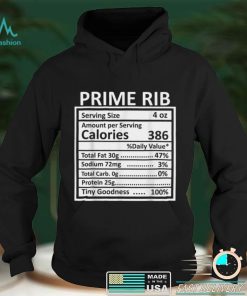 Thanksgiving Christmas Funny Prime Rib Nutrition Facts T Shirt