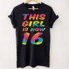 Watercolour saying girl daughter child 16th birthday T Shirt
