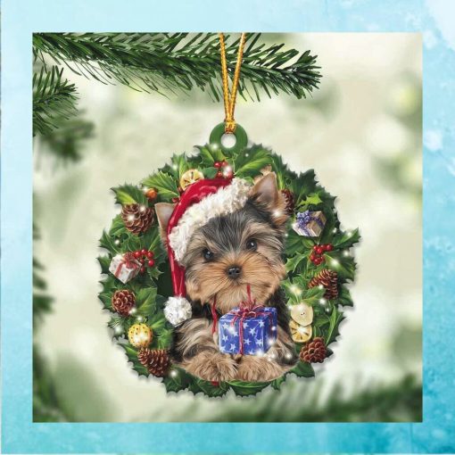 Yorkshire Terrier and Christmas gift for her gift for him gift for Yorkshire Terrier lover ornament