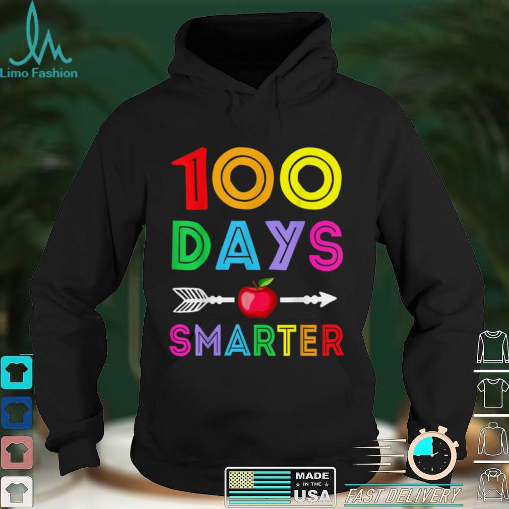 100 Days Smarter Teacher or Student 100th Day of school T Shirt tee