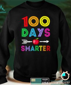 100 Days Smarter Teacher or Student 100th Day of school T Shirt tee